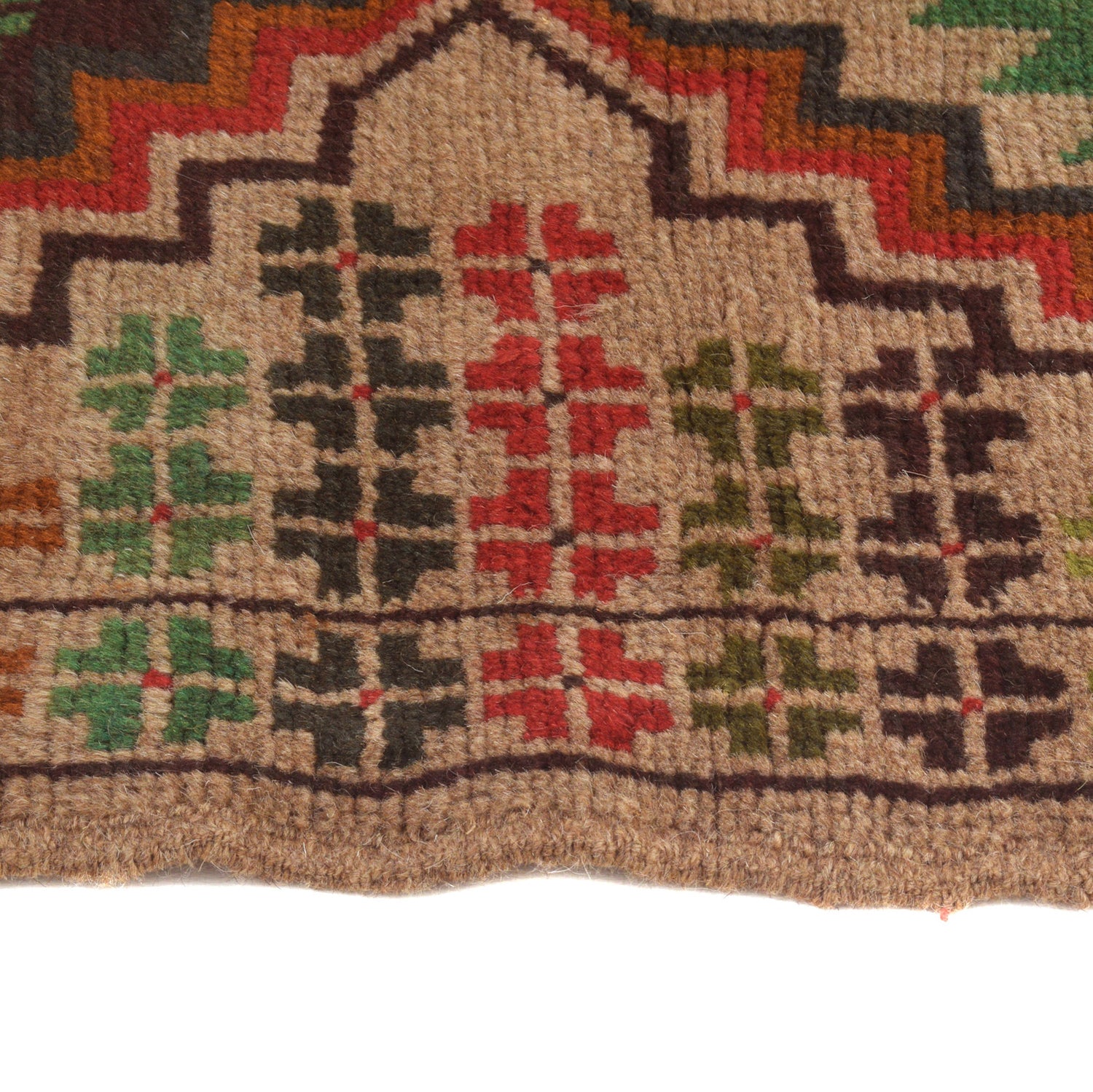 Baluchi Runner Rug Handmade Tan 10' Runner