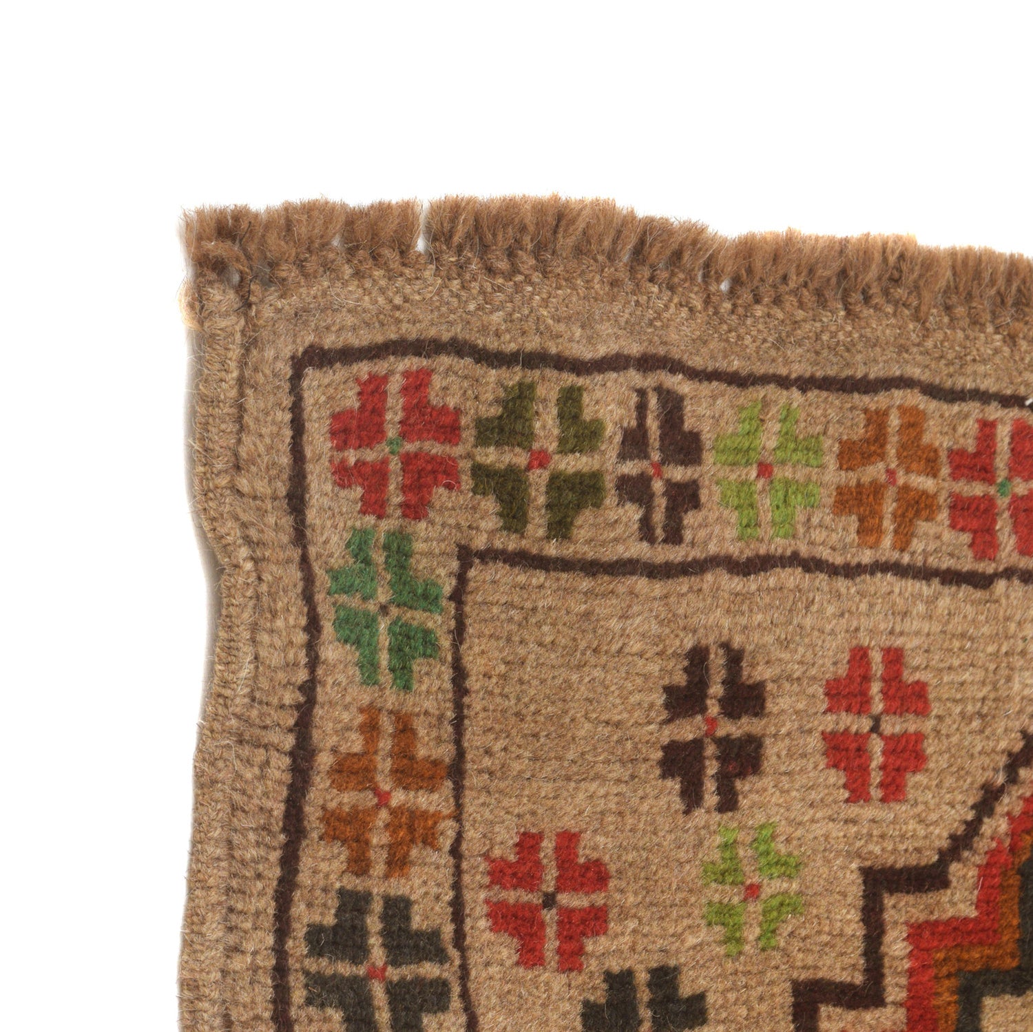 Baluchi Runner Rug Handmade Tan 10' Runner