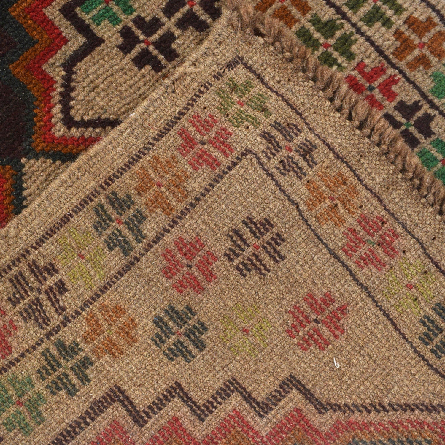 Baluchi Runner Rug Handmade Tan 10' Runner