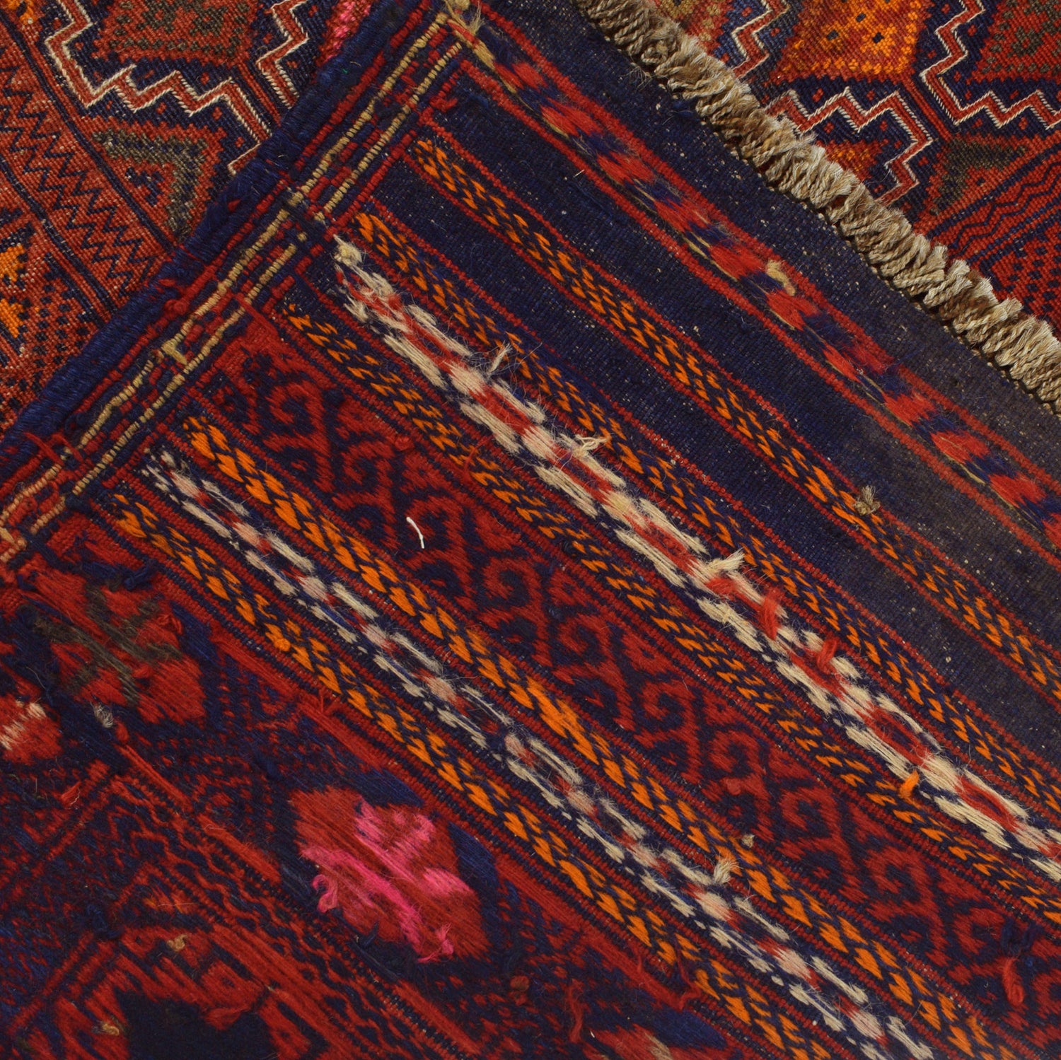 Laghari Kilim Area Rug Handmade Multi Geometric 4x6 ft