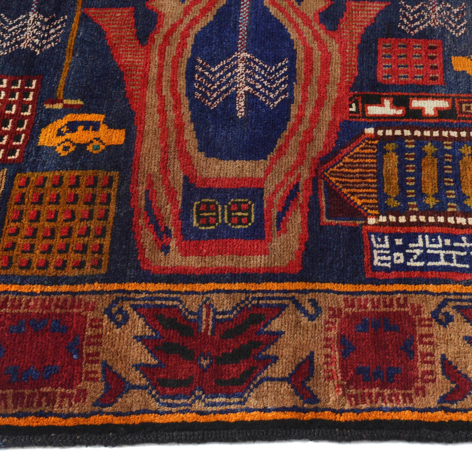 Pictorial Rug Handmade Multi Design