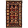 Baluchi Rug Handmade Multi Geometric 3x5 ft
