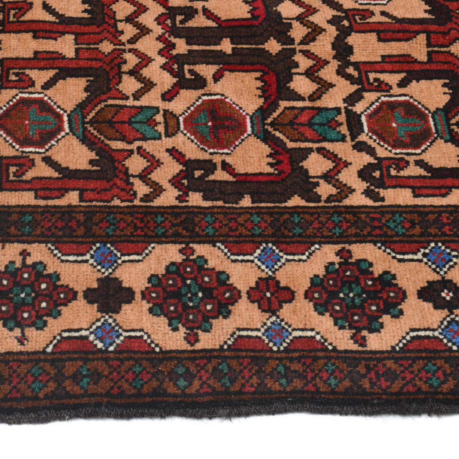 Baluchi Rug Handmade Multi Geometric 3x5 ft