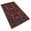 Baluchi Rug Handmade Multi Geometric 3x5 ft