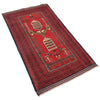 Baluchi Rug Handmade Red Prayer Design 3x5 ft