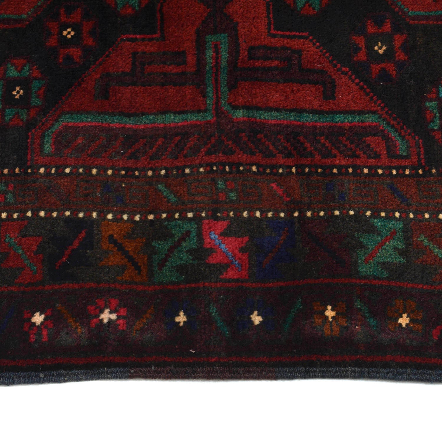 Baluchi Rug Handmade Multi Geometric 2x4 ft