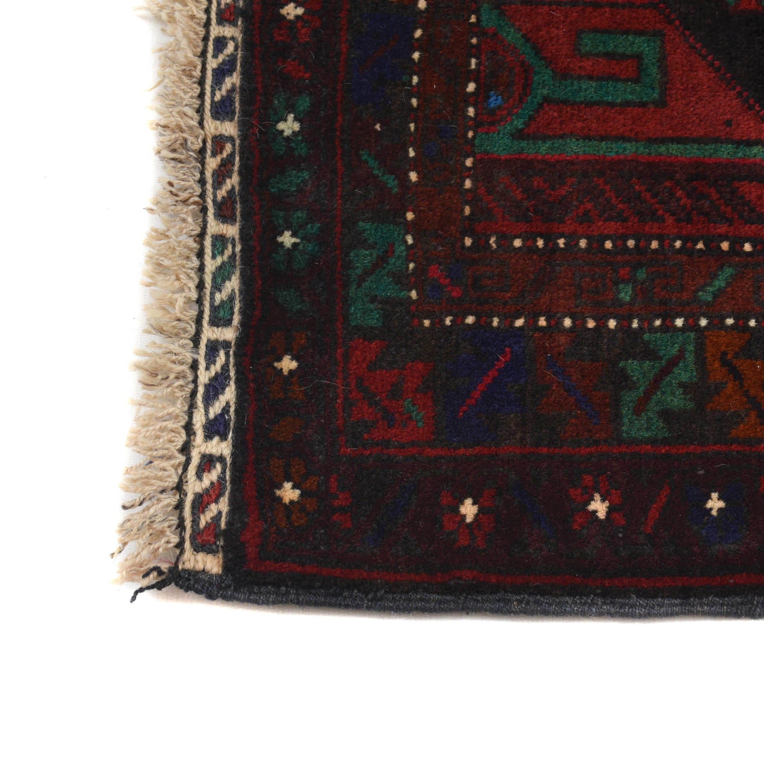 Baluchi Rug Handmade Multi Geometric 2x4 ft