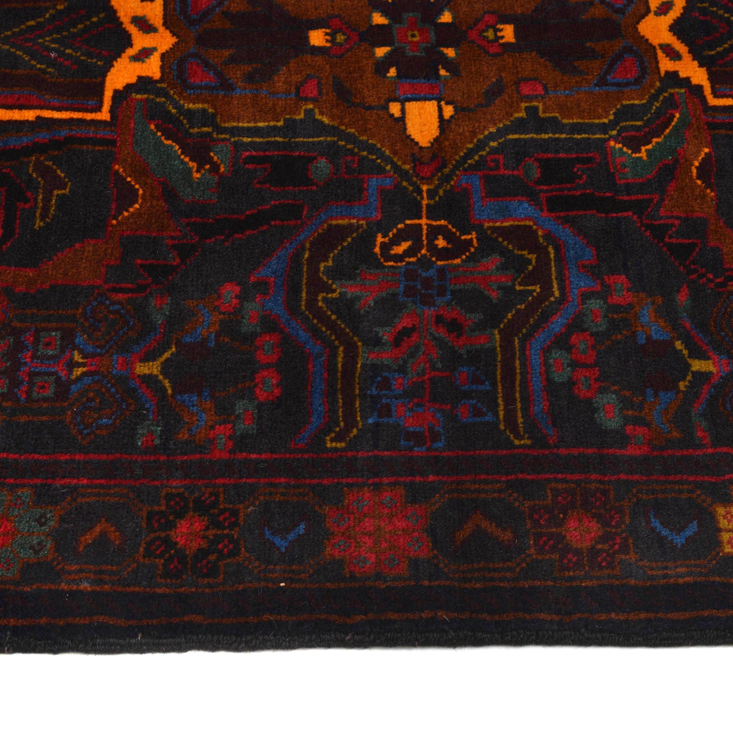 Baluchi Rug Handmade Multi Geometric 2x4 ft