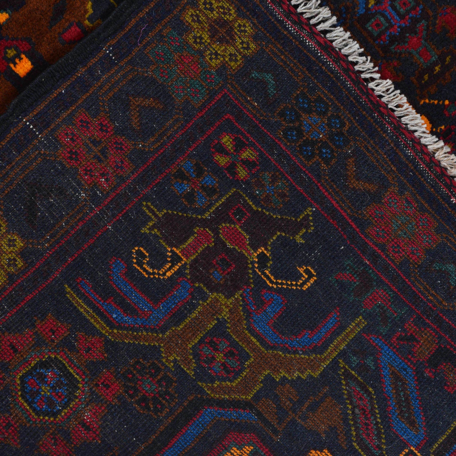 Baluchi Rug Handmade Multi Geometric 2x4 ft