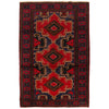 Baluchi Rug Handmade Red Geometric 4x6 ft