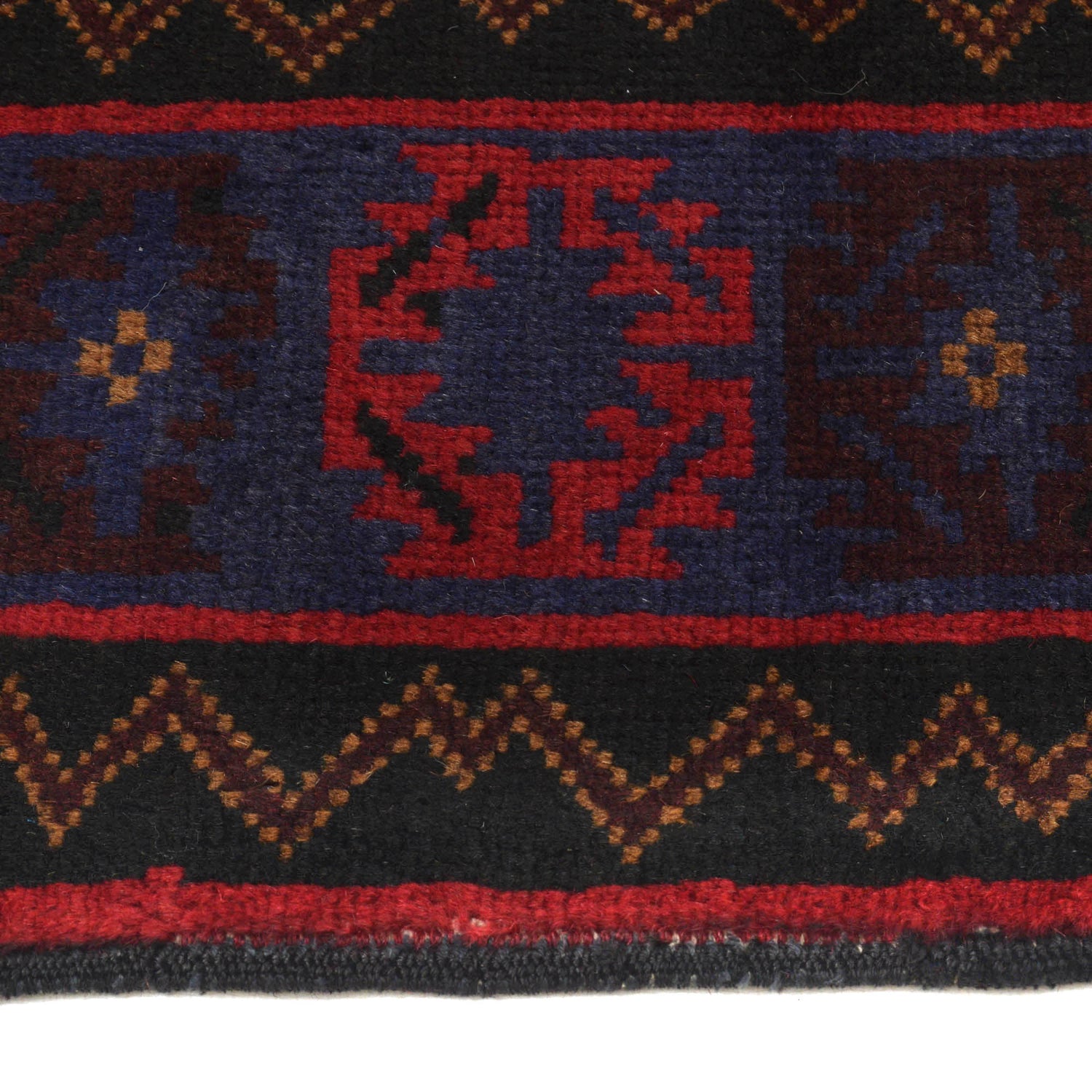 Baluchi Rug Handmade Red Geometric 4x6 ft