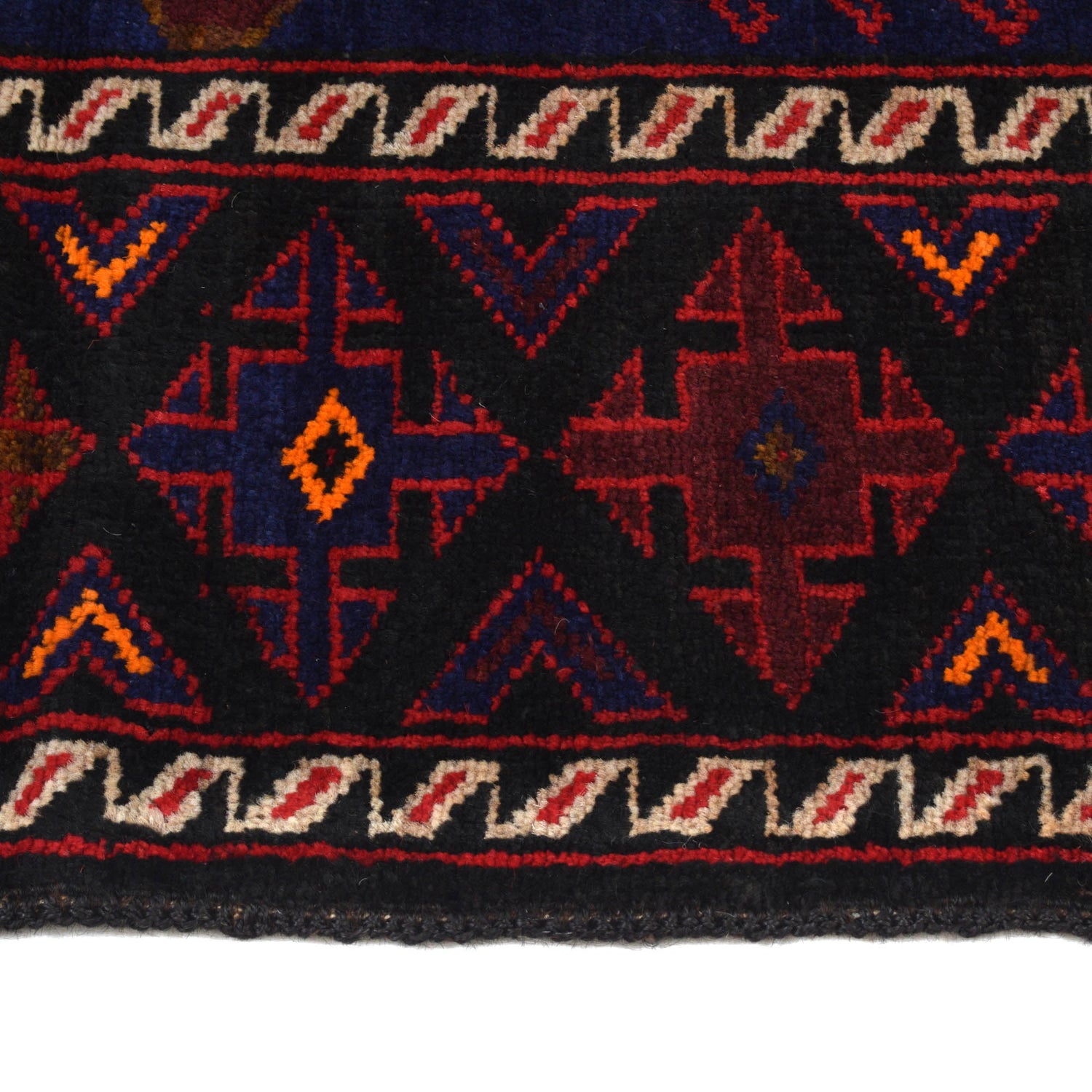 Baluchi Rug Handmade Multi Geometric 4x6 ft