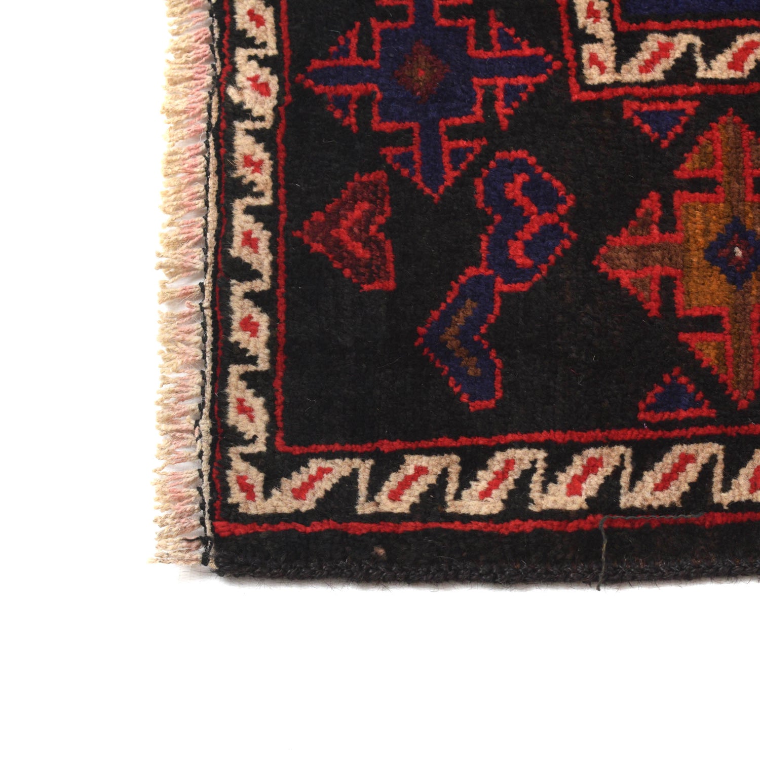 Baluchi Rug Handmade Multi Geometric 4x6 ft