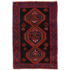 Baluchi Rug Handmade Red Geometric 4x7 ft