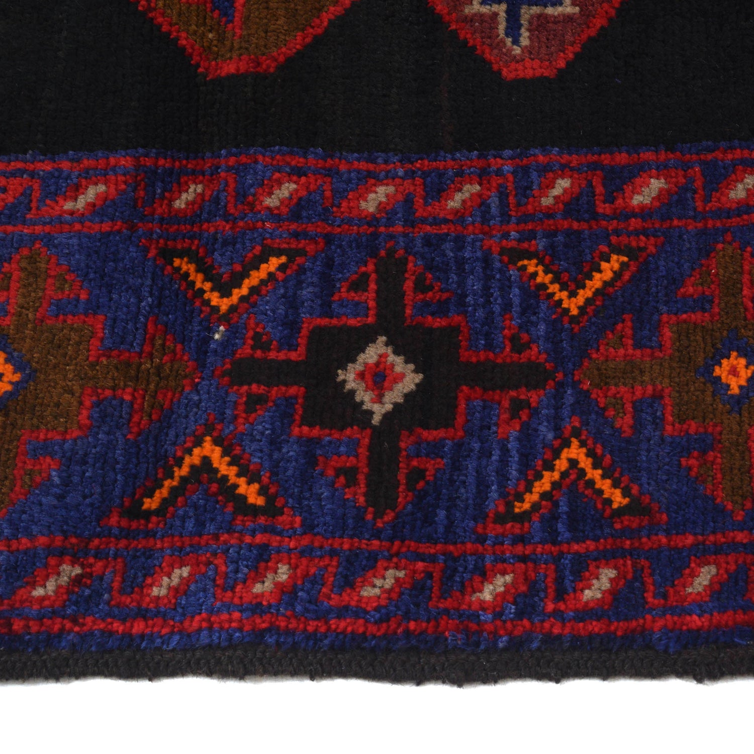 Baluchi Rug Handmade Red Geometric 4x7 ft