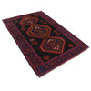Baluchi Rug Handmade Red Geometric 4x7 ft