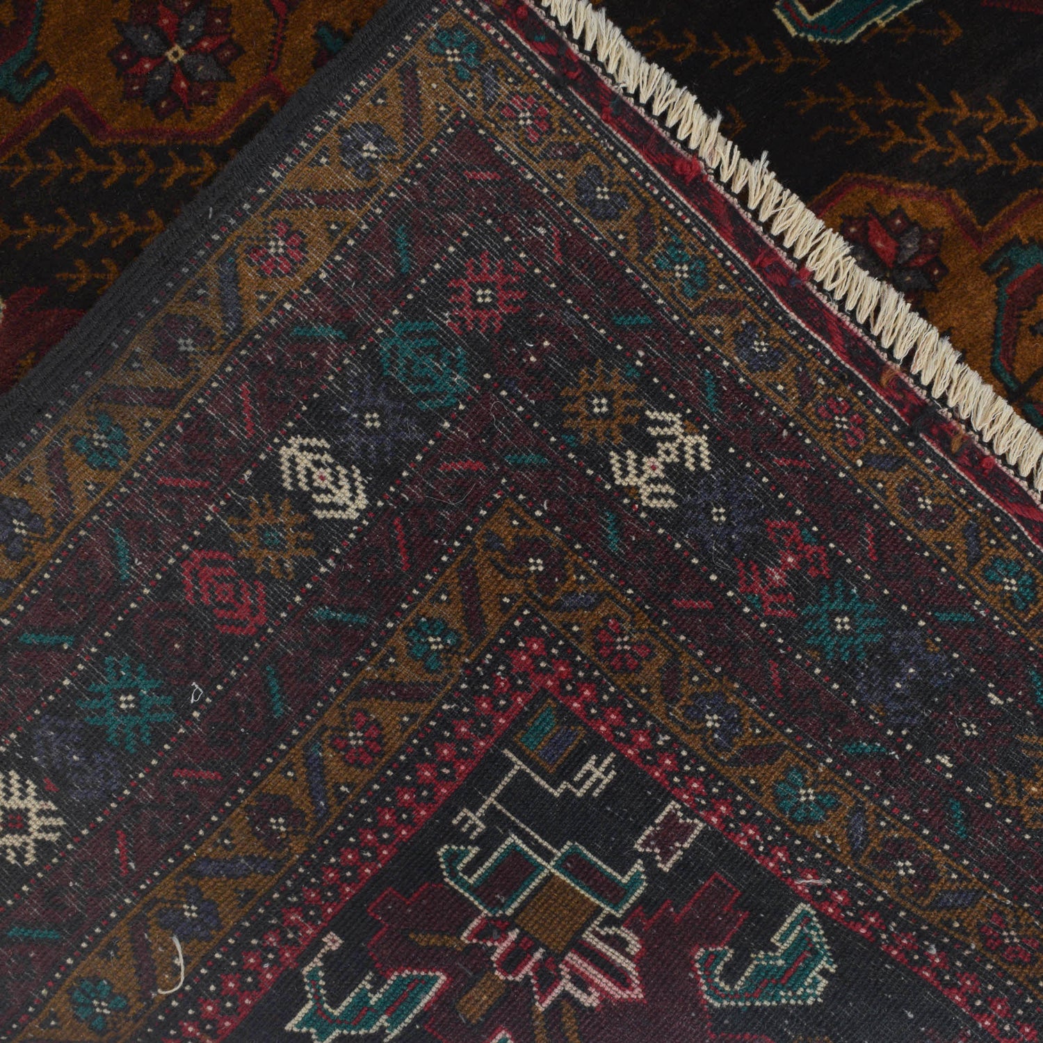 Baluchi Rug Handmade Multi Geometric 4x6 ft