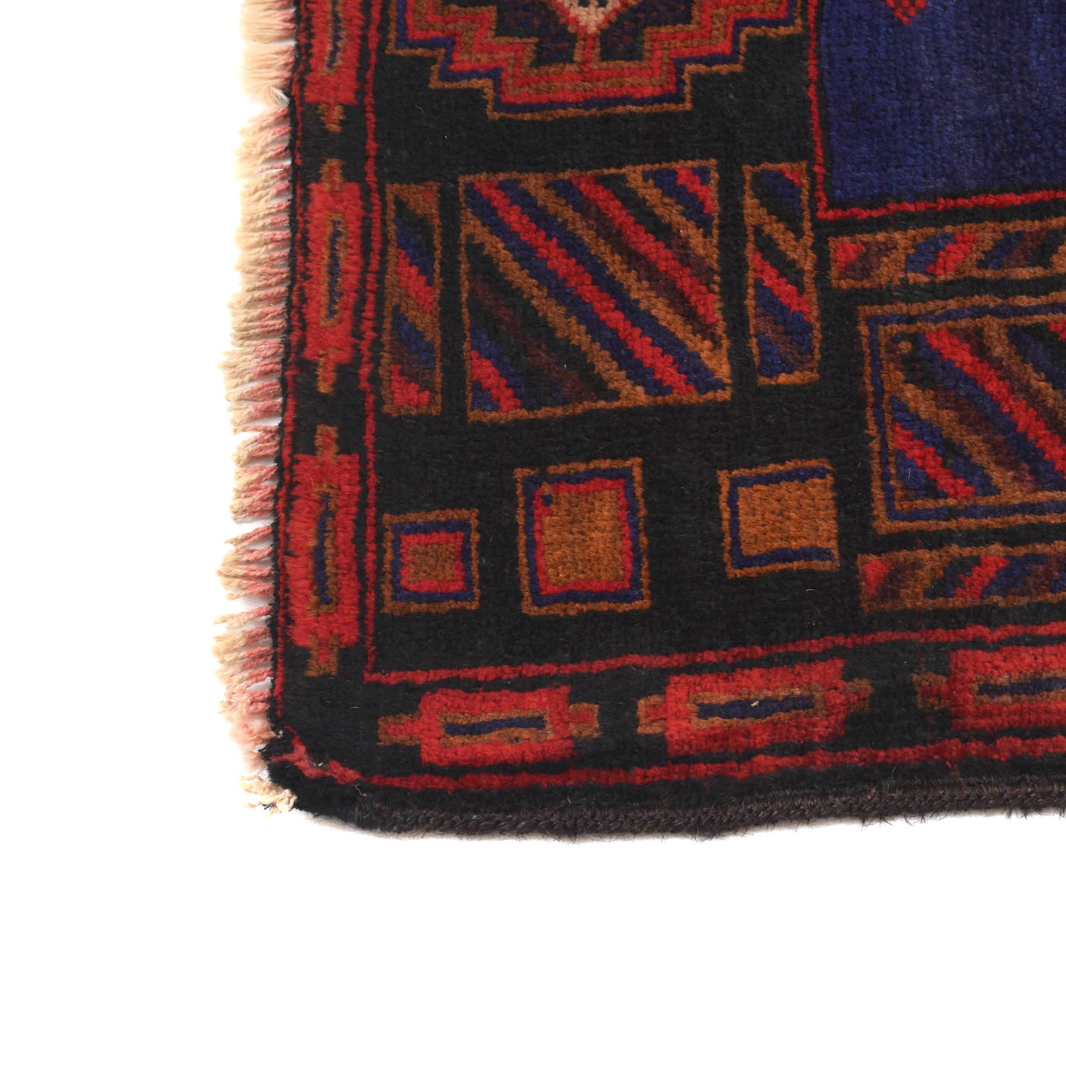 Baluchi Rug Handmade Multi Geometric 4x6 ft