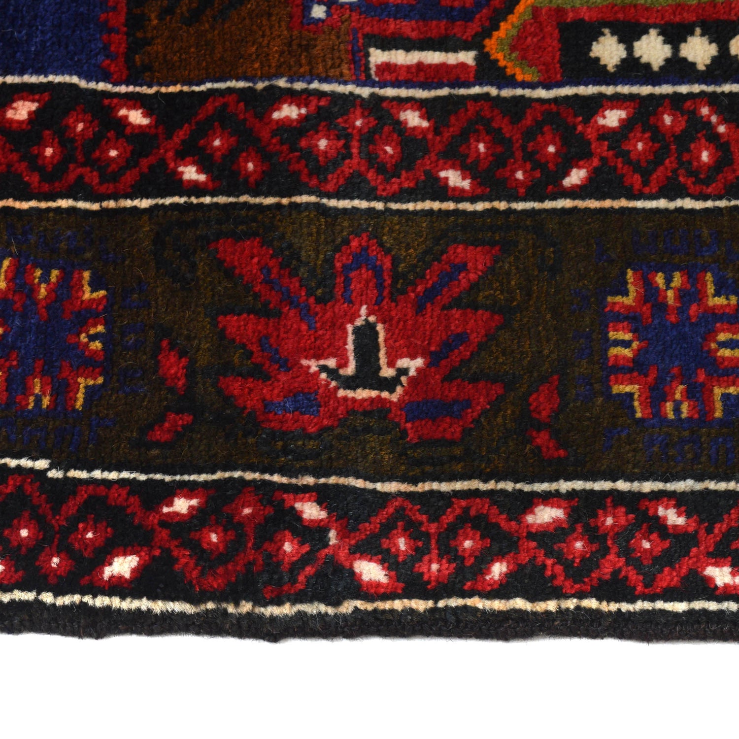 Baluchi Rug Handmade Multi Geometric 4x6 ft