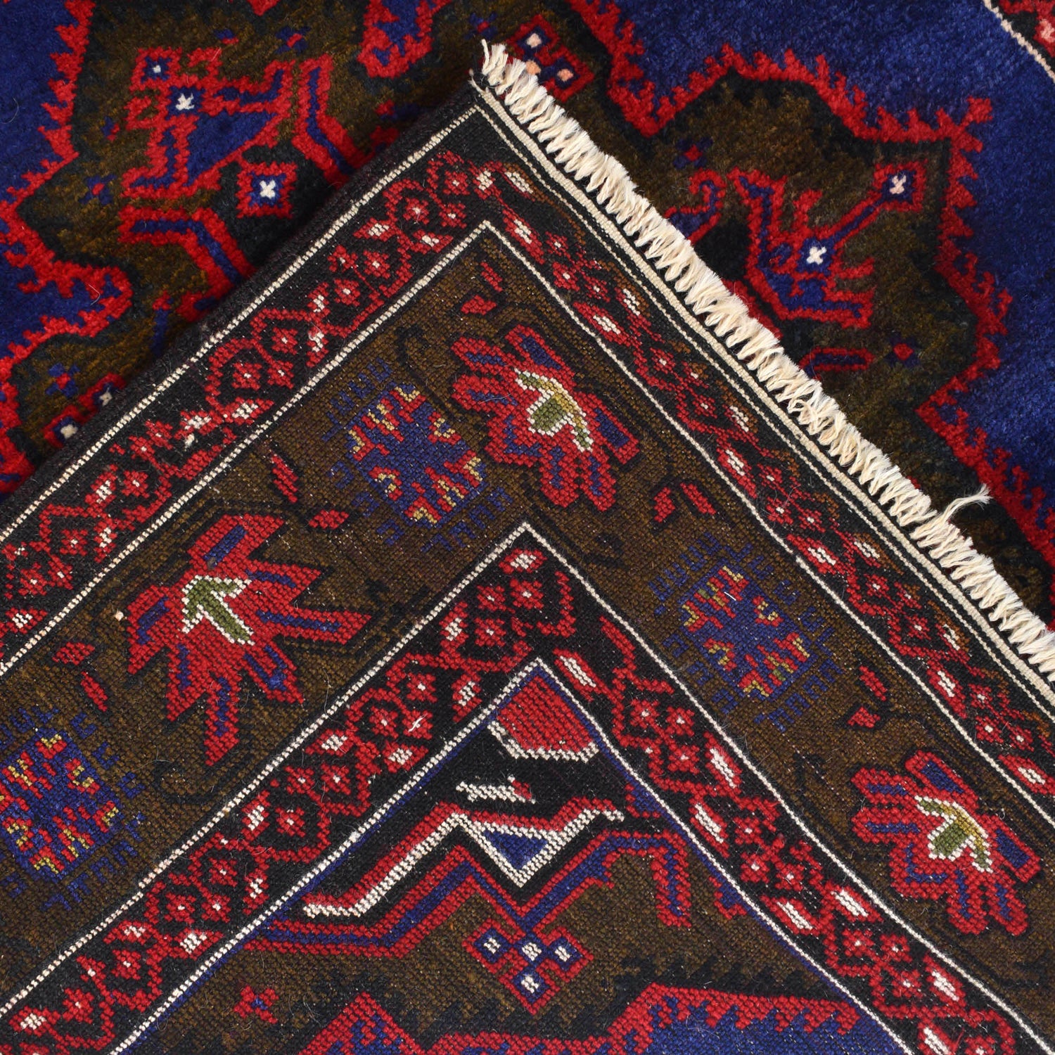 Baluchi Rug Handmade Multi Geometric 4x6 ft