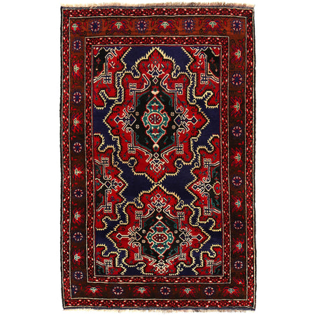 Baluchi Rug Handmade Multi Geometric 4x6 ft