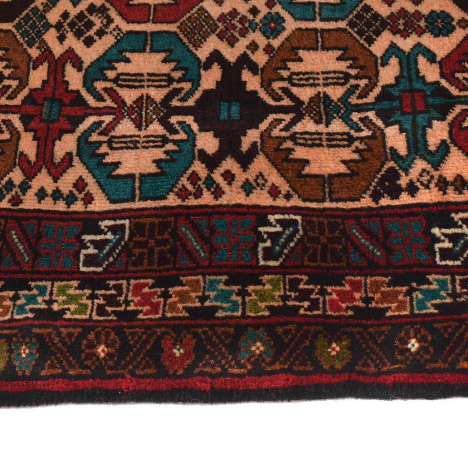 Baluchi Rug Handmade Multi Geometric 3x5 ft