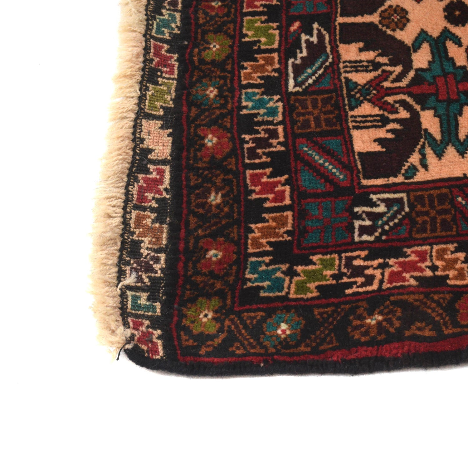 Baluchi Rug Handmade Multi Geometric 3x5 ft