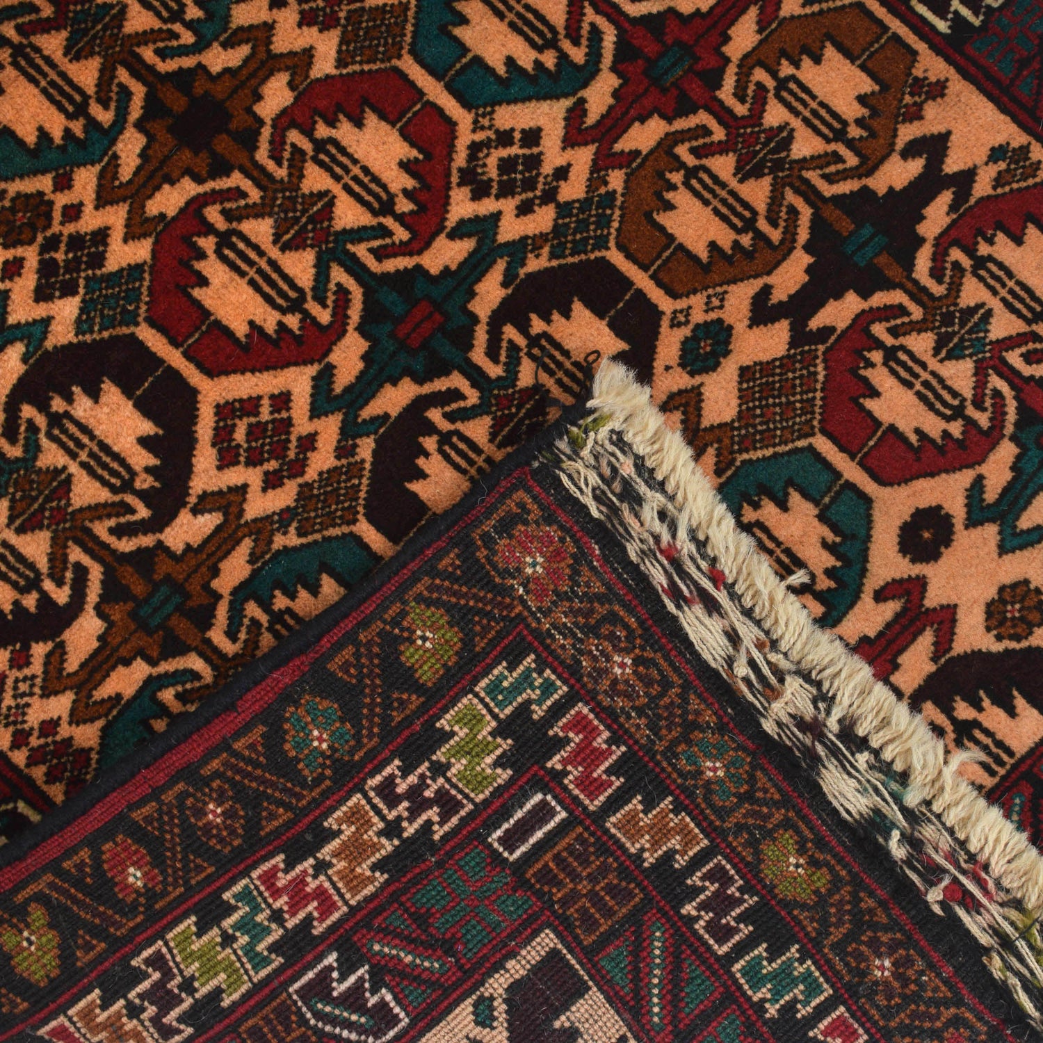 Baluchi Rug Handmade Multi Geometric 3x5 ft