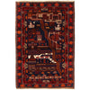 Pictorial Rug Handmade Multi Design