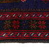 Baluchi Rug Handmade Blue Geometric 4x6 ft