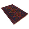 Baluchi Rug Handmade Blue Geometric 4x6 ft