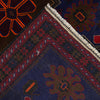 Baluchi Rug Handmade Blue Geometric 4x6 ft