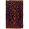 Baluchi Rug Handmade Multi Geometric 4x7 ft