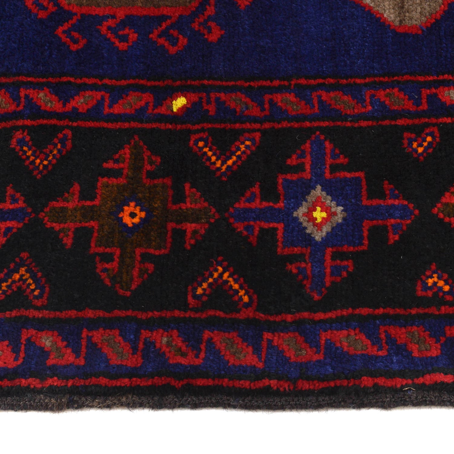 Baluchi Rug Handmade Multi Geometric 4x7 ft