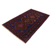 Baluchi Rug Handmade Multi Geometric 4x7 ft
