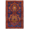 Baluchi Rug Handmade Blue Geometric 4x6 ft
