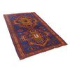 Baluchi Rug Handmade Blue Geometric 4x6 ft