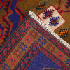 Baluchi Rug Handmade Blue Geometric 4x6 ft