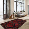 Baluchi Rug Handmade Multi Geometric 4x6 ft