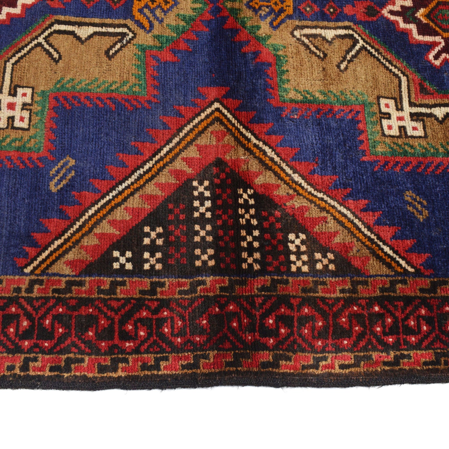 Baluchi Rug Handmade Multi Geometric 4x6 ft