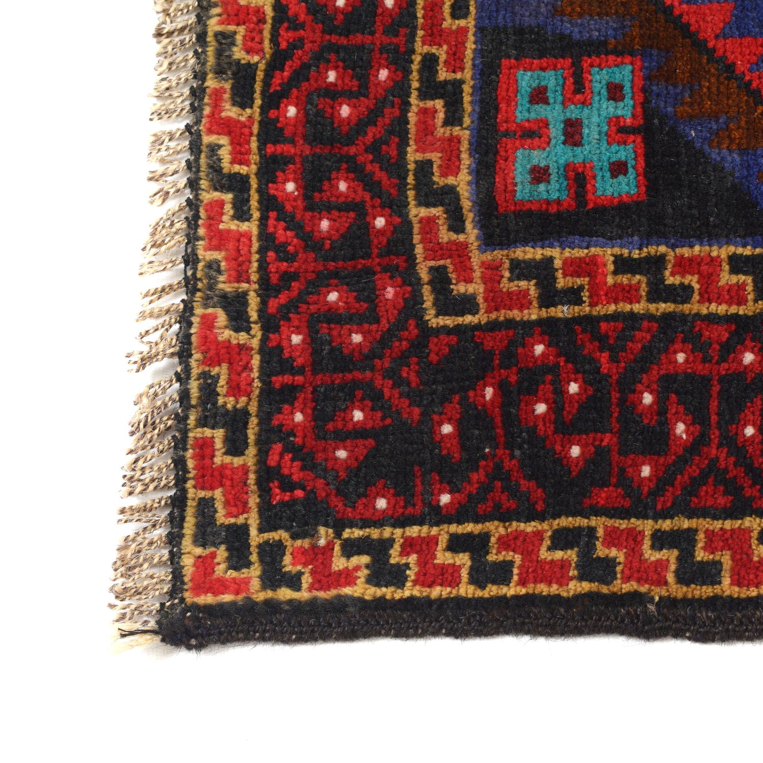 Baluchi Rug Handmade Multi Geometric 4x6 ft