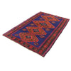 Baluchi Rug Handmade Blue Geometric 4x7 ft