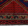 Baluchi Rug Handmade Blue Geometric 4x7 ft