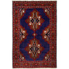 Baluchi Rug Handmade Blue Geometric 4x7 ft