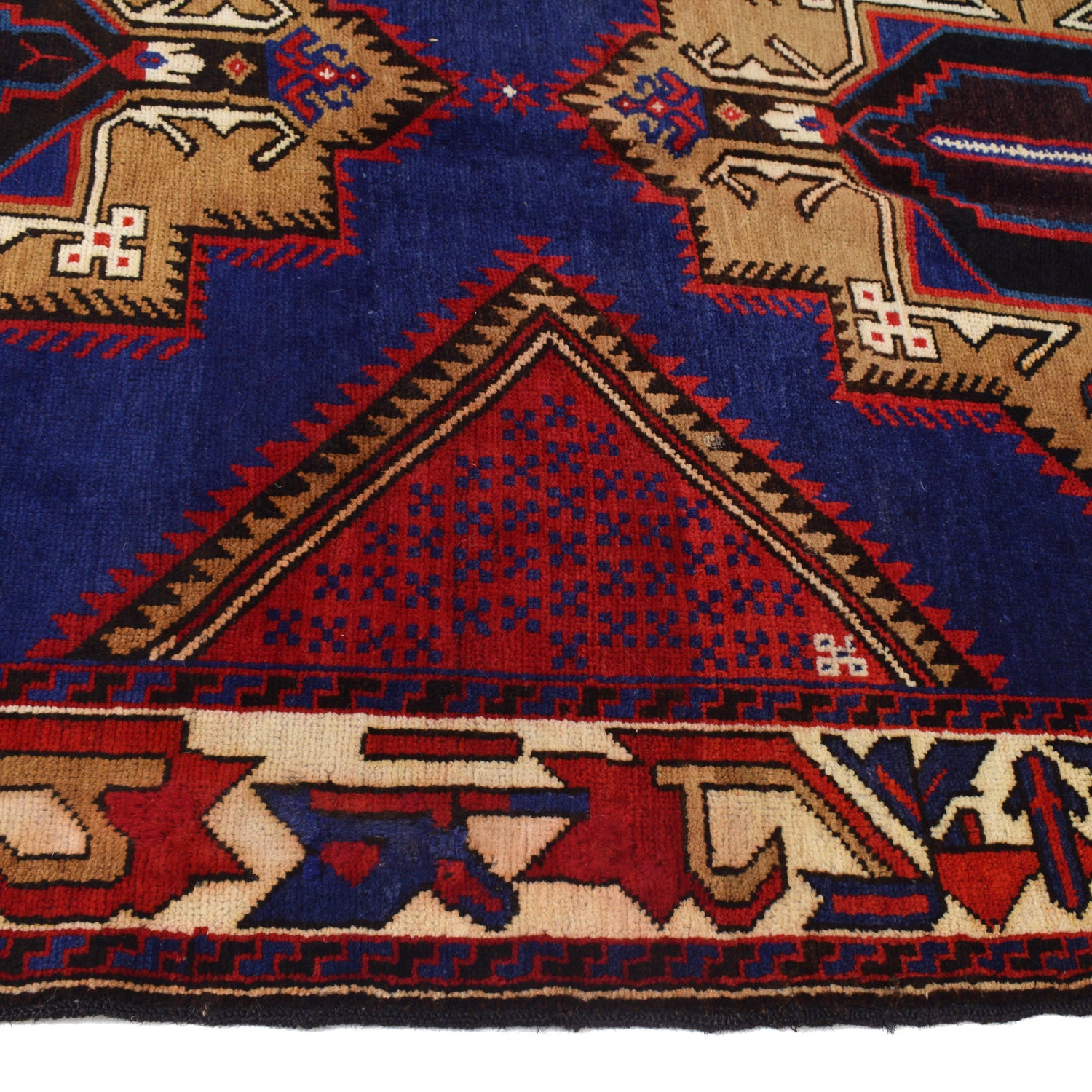 Baluchi Rug Handmade Multi Geometric 4x6 ft