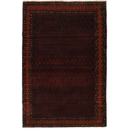 Baluchi Rug Handmade Multi Geometric 4x6 ft