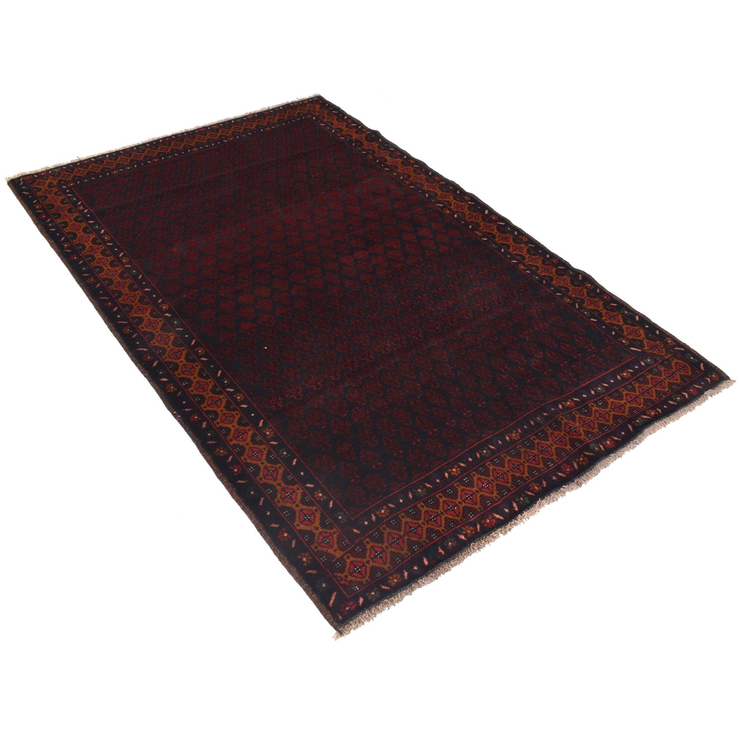 Baluchi Rug Handmade Multi Geometric 4x6 ft