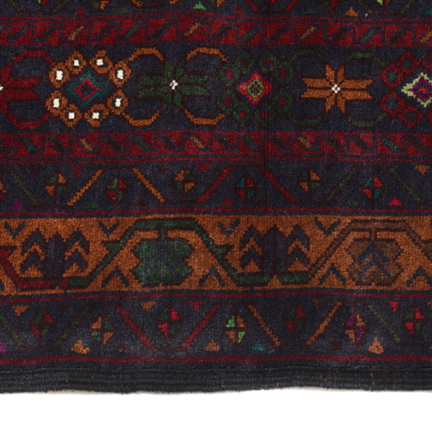 Baluchi Rug Handmade Multi Geometric 4x6 ft