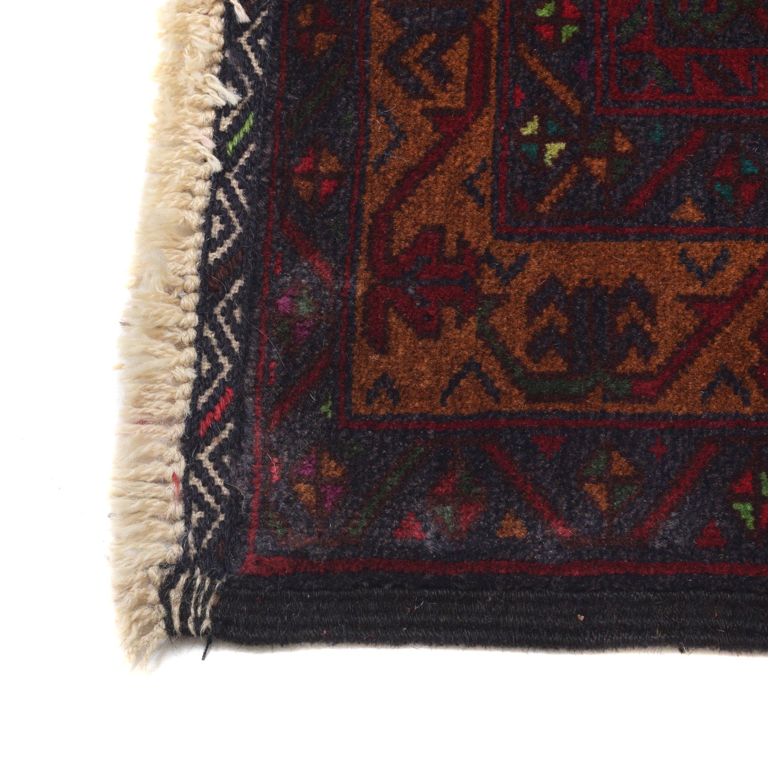 Baluchi Rug Handmade Multi Geometric 4x6 ft
