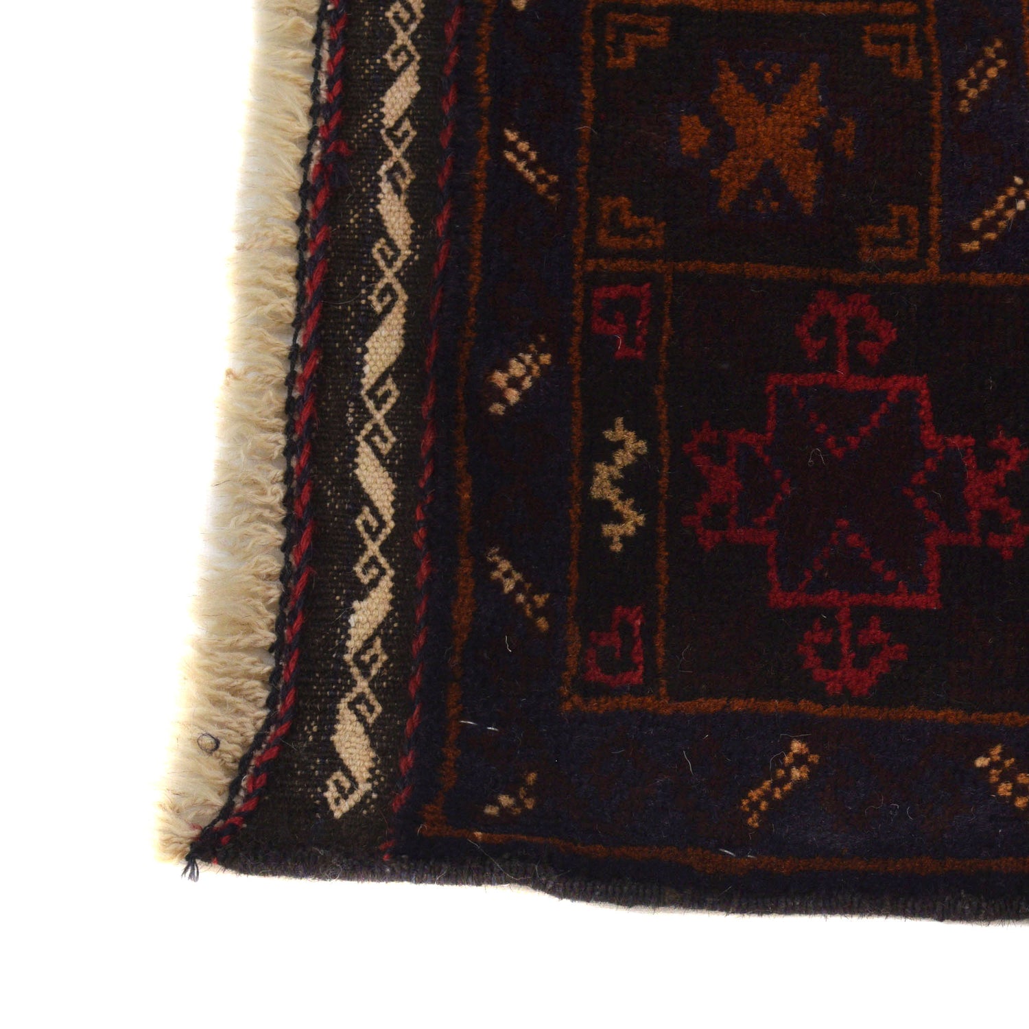 Baluchi Rug Handmade Multi Geometric 4x7 ft